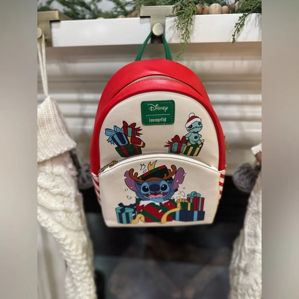 Loungefly Lilo & Stitch Holiday Mini Backpack • NWT • Disney Parks Exclusive‎
